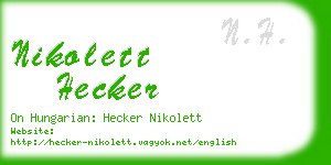 nikolett hecker business card